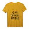 Damen Wein T-Shirt mit V-Ausschnitt - Weekend Forecast Camping With A Chance Of Wine, Perfektes Geschenk für Wein- und Campingliebhaberinnen