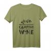 Damen Wein T-Shirt mit V-Ausschnitt - Weekend Forecast Camping With A Chance Of Wine, Perfektes Geschenk für Wein- und Campingliebhaberinnen
