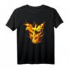 PHÖNIX IM FEUER T-Shirt – Trendiges Surreal-Design für Sport, Festivals & Geschenke für Kunstfans, Familie & Freunde