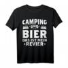 Camping und Bier ist mein Revier - Vintage Wohnmobil T-Shirt für Rentner, Opas & Camper als lustiges Geschenk für den Roadtrip