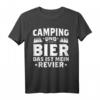 Camping und Bier ist mein Revier - Vintage Wohnmobil T-Shirt für Rentner, Opas & Camper als lustiges Geschenk für den Roadtrip