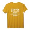 Lustiges Camper T-Shirt mit Spruch »Campen, Grillen, Bier« – Perfekt für Campingurlaub, Wohnmobil & Zeltfahrer