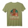 I Like Nature I Hate People Waschbär Camping T-Shirt – Lustiges Geschenk für Naturliebhaber, Camper und Bierliebhaber