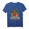 I Like Nature I Hate People Waschbär Camping T-Shirt – Lustiges Geschenk für Naturliebhaber, Camper und Bierliebhaber
