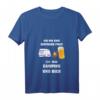 Damen T-Shirt mit V-Ausschnitt: Ich bin eine einfache Frau, mag Camping und Bier – Perfekt als Geschenk für Camping- und Bierliebhaberinnen