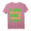 Life Begins At The End Of Your Comfort Zone Skydiver T-Shirt – Motivationsgeschenk für Extremsportler, Camper & Outdoor-Fans