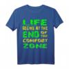 Life Begins At The End Of Your Comfort Zone Skydiver T-Shirt – Motivationsgeschenk für Extremsportler, Camper & Outdoor-Fans
