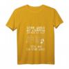 Damen Camping T-Shirt mit V-Ausschnitt - Some Girls go Camping and drink too much, perfektes Outfit für Campingurlaub & Naturfans