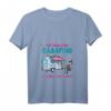 Damen Camping T-Shirt mit V-Ausschnitt – Ein Leben ohne Camping ist möglich, aber sinnlos, perfekt für Outdoor- und Zeltliebhaberinnen