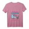 Damen Camping T-Shirt mit V-Ausschnitt – Ein Leben ohne Camping ist möglich, aber sinnlos, perfekt für Outdoor- und Zeltliebhaberinnen
