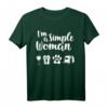 I'm A Simple Woman T-Shirt – Lustiges Camping, Wein & Hund Design für Frauen, perfekte Geschenkidee für Camper und Hundeeliebhaberinnen