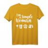 I'm A Simple Woman T-Shirt – Lustiges Camping, Wein & Hund Design für Frauen, perfekte Geschenkidee für Camper und Hundeeliebhaberinnen