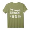 I'm A Simple Woman T-Shirt – Lustiges Camping, Wein & Hund Design für Frauen, perfekte Geschenkidee für Camper und Hundeeliebhaberinnen