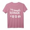 I'm A Simple Woman T-Shirt – Lustiges Camping, Wein & Hund Design für Frauen, perfekte Geschenkidee für Camper und Hundeeliebhaberinnen