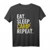 Eat Sleep Camp Repeat Geschenk T-Shirt für Camping, Wandern & Outdoor-Abenteuer - Perfekt für Naturfreunde & Outdoor-Fans