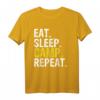 Eat Sleep Camp Repeat Geschenk T-Shirt für Camping, Wandern & Outdoor-Abenteuer - Perfekt für Naturfreunde & Outdoor-Fans