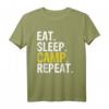 Eat Sleep Camp Repeat Geschenk T-Shirt für Camping, Wandern & Outdoor-Abenteuer - Perfekt für Naturfreunde & Outdoor-Fans