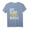 Eat Sleep Camp Repeat Geschenk T-Shirt für Camping, Wandern & Outdoor-Abenteuer - Perfekt für Naturfreunde & Outdoor-Fans