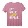 Eat Sleep Camp Repeat Geschenk T-Shirt für Camping, Wandern & Outdoor-Abenteuer - Perfekt für Naturfreunde & Outdoor-Fans