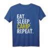 Eat Sleep Camp Repeat Geschenk T-Shirt für Camping, Wandern & Outdoor-Abenteuer - Perfekt für Naturfreunde & Outdoor-Fans