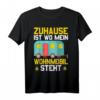 Zuhause Ist Wo Mein Wohnmobil Steht T-Shirt – Lustiges Camping Geschenk für Camper, Wohnwagen- und Van-Reisende