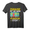 Zuhause Ist Wo Mein Wohnmobil Steht T-Shirt – Lustiges Camping Geschenk für Camper, Wohnwagen- und Van-Reisende