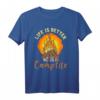 Lustiges Camping T-Shirt mit Lagerfeuer-Motiv – Für Wohnmobil-, Campingplatz- und Naturfreunde