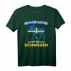 Ich muss gar nix, ich muss nur nach Schweden - Lustiges Reise-Camping T-Shirt mit Elch und Flagge für Schweden-Liebhaber