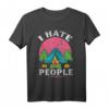 I Hate People Camping Lustiges Vintage Backpacker T-Shirt – Humorvolles Reiseshirt für Outdoor- und Camping-Fans