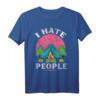 I Hate People Camping Lustiges Vintage Backpacker T-Shirt – Humorvolles Reiseshirt für Outdoor- und Camping-Fans