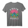 I Hate People Camping Lustiges Vintage Backpacker T-Shirt – Humorvolles Reiseshirt für Outdoor- und Camping-Fans