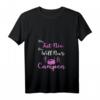 Damen tut nix will nur Campen - Lustiges Camping T-Shirt mit V-Ausschnitt und Wohnwagen Grafik, Geschenkidee für Camperinnen und Naturfans