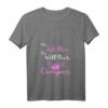 Damen tut nix will nur Campen - Lustiges Camping T-Shirt mit V-Ausschnitt und Wohnwagen Grafik, Geschenkidee für Camperinnen und Naturfans