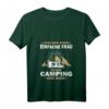 Damen Camping und Wein T-Shirt mit V-Ausschnitt – Lustiges Geschenk für Frauen, die Natur und Wein lieben
