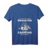 Damen Camping und Wein T-Shirt mit V-Ausschnitt – Lustiges Geschenk für Frauen, die Natur und Wein lieben