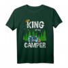King Of The Camper Camping Wohnwagen T-Shirt – Lustiges Campingplatz T-Shirt für Camper, Familien & Freizeitabenteuer als Geschenk