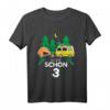 Kinder 3 Jahre Geburtstag T-Shirt mit Wohnmobil & Zelt Design – Lustiges Camping Shirt für kleine Abenteurer und Geburtstagskinder