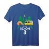 Kinder 3 Jahre Geburtstag T-Shirt mit Wohnmobil & Zelt Design – Lustiges Camping Shirt für kleine Abenteurer und Geburtstagskinder