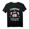 Camping Sekt Wohnwagen Camper T-Shirt für Damen - Lustiges Spruch Outfit für Camperinnen und Sekttrinkerinnen