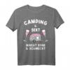 Camping Sekt Wohnwagen Camper T-Shirt für Damen - Lustiges Spruch Outfit für Camperinnen und Sekttrinkerinnen