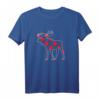 Retro Elch T-Shirt - Karo Schweden Wildlife Wandern Camping Natur Motiv für Natur- und Tierliebhaber, perfekt als Geschenk für Fest & Feiertag