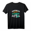 Happiness is Camping with My Dog T-Shirt – Perfektes Geschenk für Wohnmobilfahrer, Hundeliebhaber & Campingfans zu Weihnachten, Geburtstag & Rente