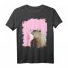 Pink T-Shirt mit Capybara Kaugummi und Brille - Lustiges Tiermotiv für Tierliebhaber und Fans