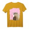 Pink T-Shirt mit Capybara Kaugummi und Brille - Lustiges Tiermotiv für Tierliebhaber und Fans