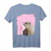 Pink T-Shirt mit Capybara Kaugummi und Brille - Lustiges Tiermotiv für Tierliebhaber und Fans