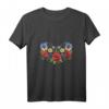 Damen Mohn & Stiefmütterchen Blumen Ukrainanisches Vyshyvanka T-Shirt mit V-Ausschnitt – Perfekt für Geburtstage & Unabhängigkeitstag