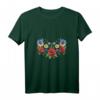 Damen Mohn & Stiefmütterchen Blumen Ukrainanisches Vyshyvanka T-Shirt mit V-Ausschnitt – Perfekt für Geburtstage & Unabhängigkeitstag
