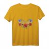 Damen Mohn & Stiefmütterchen Blumen Ukrainanisches Vyshyvanka T-Shirt mit V-Ausschnitt – Perfekt für Geburtstage & Unabhängigkeitstag