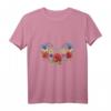 Damen Mohn & Stiefmütterchen Blumen Ukrainanisches Vyshyvanka T-Shirt mit V-Ausschnitt – Perfekt für Geburtstage & Unabhängigkeitstag