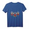 Damen Mohn & Stiefmütterchen Blumen Ukrainanisches Vyshyvanka T-Shirt mit V-Ausschnitt – Perfekt für Geburtstage & Unabhängigkeitstag